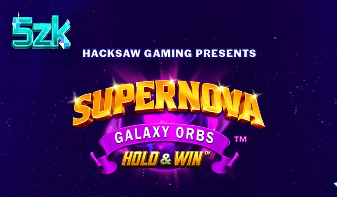 Tampilan antarmuka slot Supernova Galaxy Orbs dengan tema kosmik retro